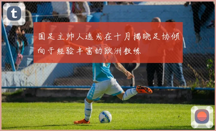 国足主帅人选或在十月揭晓足协倾向于经验丰富的欧洲教练